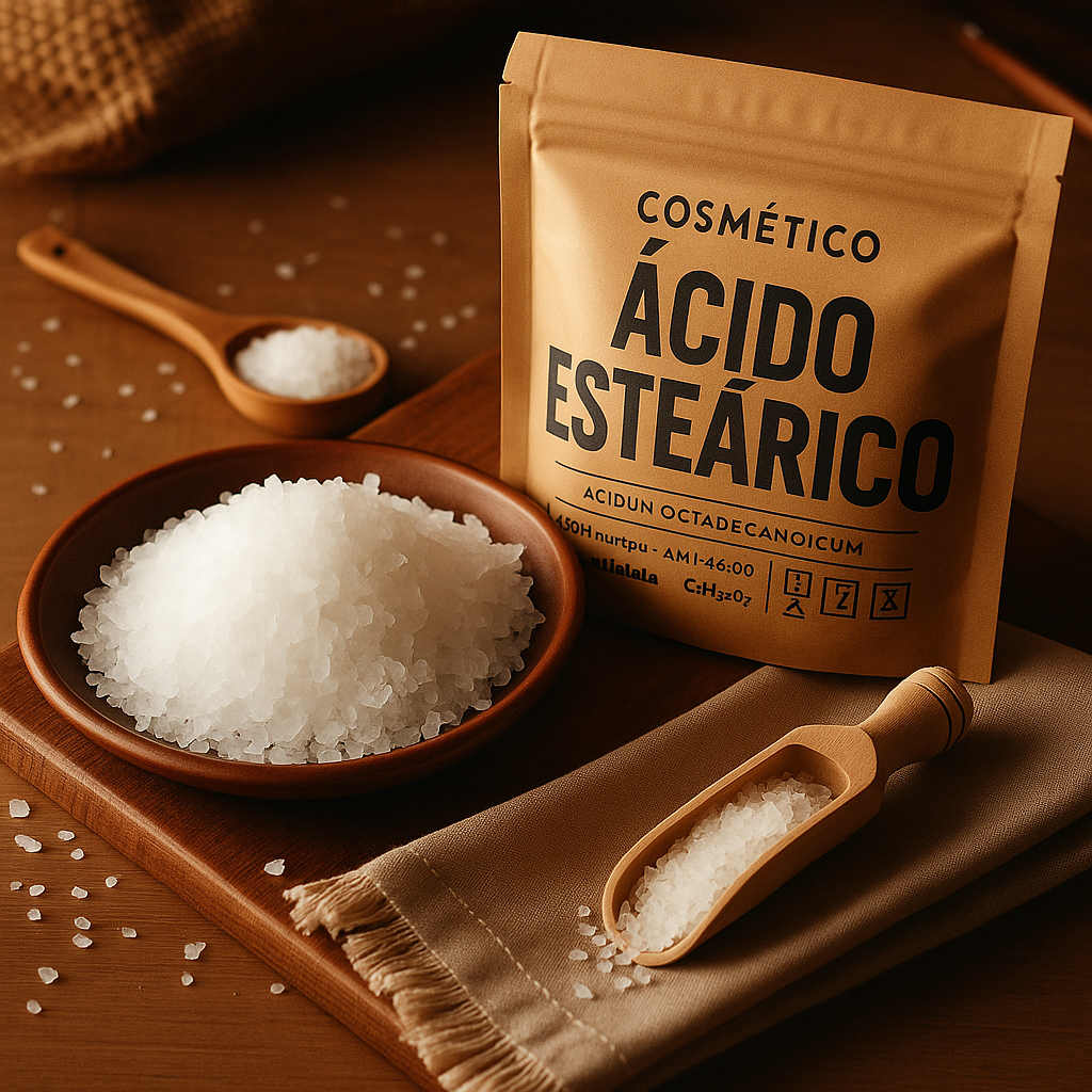 Ácido esteárico grado cosmético en sacos de 25 kg